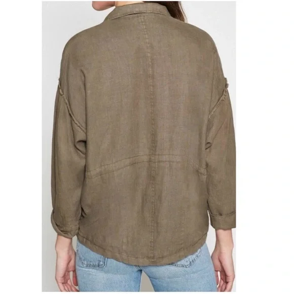 Joie Kendora Linen Cargo Jacket